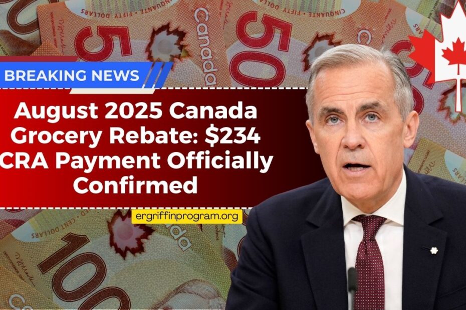 August 2025 Canada Grocery Rebate: $234 CRA Payment Officially Confirmed